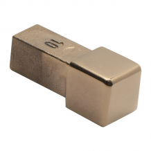 12mm - EDQ122.195 Genesis Polished Copper Stainless Steel Square Edge Contour Corners (2 Pack) EDQ